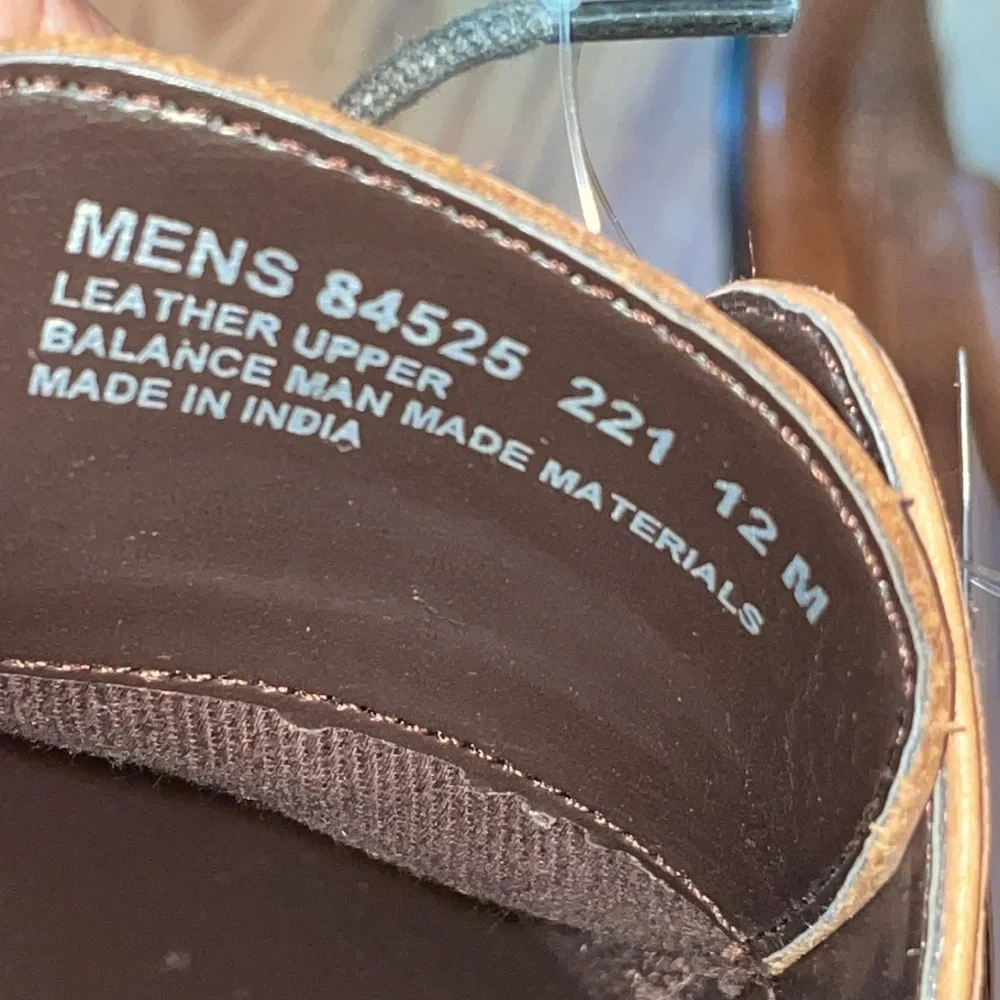 NEW ! Nunn Bush Men's Nelson Wingtip Oxfords dress shoes Cognac  12 M